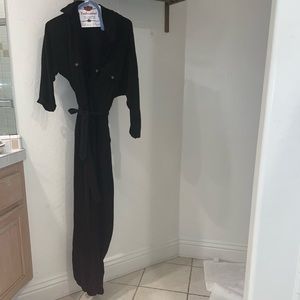 Black jumpsuits with pockets